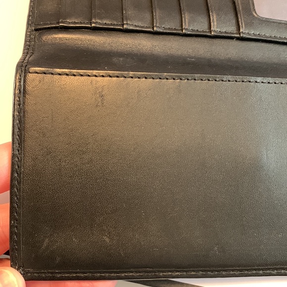 Vintage Coach Hamptons Black Signature Stripe Envelope Wallet - Picture 14 of 17